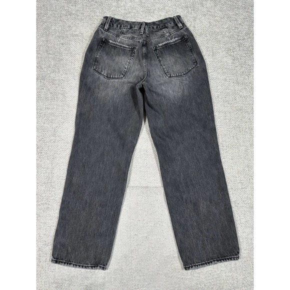 Good American Jeans Womens 27/4 Black Good Heritage Straight Stretch GNDU999BT - Picture 2 of 14